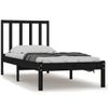 Estructura De Cama Madera Maciza De Pino Negro 75x190 Cm Vidaxl