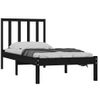 Estructura De Cama Madera Maciza De Pino Negro 75x190 Cm Vidaxl