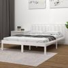 Estructura De Cama Madera Maciza Pino Blanco 120x190 Cm Vidaxl