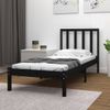 Estructura De Cama Madera Maciza De Pino Negra 100x200 Cm Vidaxl