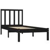 Estructura De Cama Madera Maciza De Pino Negra 100x200 Cm Vidaxl