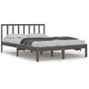 Estructura De Cama Madera Maciza De Pino Gris 120x200 Cm Vidaxl