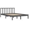 Estructura De Cama Madera Maciza De Pino Gris 120x200 Cm Vidaxl