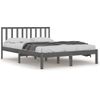 Estructura De Cama Madera Maciza Gris Super King 180x200 Cm Vidaxl