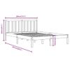 Estructura De Cama Madera Maciza Gris Super King 180x200 Cm Vidaxl