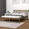 Estructura De Cama Madera Maciza De Pino Marrón Miel 200x200 Cm Vidaxl