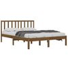 Estructura De Cama Madera Maciza De Pino Marrón Miel 200x200 Cm Vidaxl