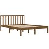 Estructura De Cama Madera Maciza De Pino Marrón Miel 200x200 Cm Vidaxl