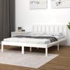 Estructura De Cama Madera Maciza Pino Blanco 120x190 Cm Vidaxl