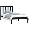 Estructura De Cama Madera Maciza De Pino Negro 75x190 Cm Vidaxl