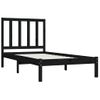 Estructura De Cama Madera Maciza De Pino Negro 75x190 Cm Vidaxl