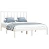 Estructura De Cama Madera Maciza De Pino Blanca 120x200 Cm Vidaxl