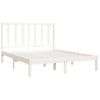 Estructura De Cama Madera Maciza De Pino Blanca 120x200 Cm Vidaxl