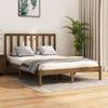 Estructura De Cama Madera Maciza De Pino Marrón Miel 120x200 Cm Vidaxl