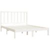 Estructura De Cama De Madera Maciza De Pino Blanca 140x200 Cm Vidaxl