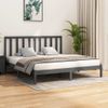 Estructura De Cama Madera Maciza Gris Super King 180x200 Cm Vidaxl