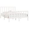 Estructura De Cama De Madera Maciza Blanca 140x190 Cm Vidaxl