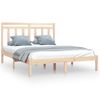 Estructura De Cama De Matrimonio Madera Maciza 135x190 Cm Vidaxl