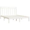 Estructura De Cama De Madera Maciza Blanca 135x190 Cm Vidaxl