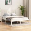 Estructura De Cama De Madera Maciza Blanca 140x190 Cm Vidaxl