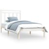 Estructura De Cama Madera Maciza De Pino Blanca 90x200 Cm Vidaxl