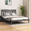 Estructura De Cama Madera Maciza De Pino Gris 120x200 Cm Vidaxl