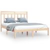 Estructura De Cama Madera Maciza 140x200 Cm Vidaxl