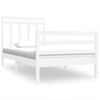 Estructura De Cama Individual Madera Maciza Blanco 90x190 Cm Vidaxl