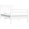 Estructura De Cama Individual Madera Maciza Blanco 90x190 Cm Vidaxl