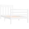 Estructura De Cama Individual Madera Maciza Blanco 90x190 Cm Vidaxl