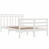 Estructura De Cama Doble Pequeña Madera Maciza Blanca 120x190cm Vidaxl