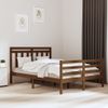 Estructura De Cama Doble Madera Maciza Marrón Miel 120x190 Cm Vidaxl