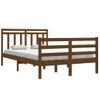 Estructura De Cama Doble Madera Maciza Marrón Miel 120x190 Cm Vidaxl