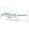 Estructura De Cama Madera Maciza Blanco 90x200 Cm Vidaxl