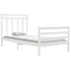 Estructura De Cama Madera Maciza Blanca 100x200 Cm Vidaxl