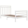 Estructura De Cama Madera Maciza Blanca 100x200 Cm Vidaxl