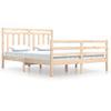 Estructura De Cama Madera Maciza 140x200 Cm Vidaxl