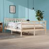 Estructura De Cama Madera Maciza 140x200 Cm Vidaxl