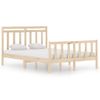 Estructura De Cama De Madera Maciza 140x190 Cm Vidaxl