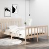 Estructura De Cama De Madera Maciza 140x190 Cm Vidaxl