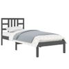 Estructura De Cama Individual Madera Maciza Negra 90x190 Cm Vidaxl