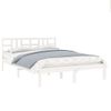 Estructura De Cama De Madera Maciza Blanca 140x190 Cm Vidaxl