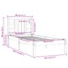 Estructura De Cama De Madera Maciza 100x200 Cm Vidaxl