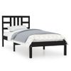 Estructura De Cama Madera Maciza Negra 100x200 Cm Vidaxl