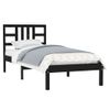 Estructura De Cama Madera Maciza Negra 100x200 Cm Vidaxl