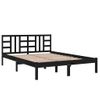 Estructura De Cama De Madera Maciza De Pino Negra 200x200 Cm Vidaxl