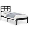 Estructura De Cama Madera Maciza Negro 100x200 Cm Vidaxl