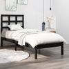 Estructura De Cama Madera Maciza Negro 100x200 Cm Vidaxl