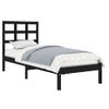 Estructura De Cama Madera Maciza Negro 100x200 Cm Vidaxl