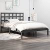 Estructura De Cama Madera Maciza De Pino Gris 120x200 Cm Vidaxl